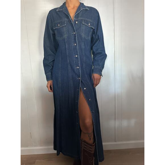 Woolrich Denim Trench Coat Size Medium - Picture 1 of 5